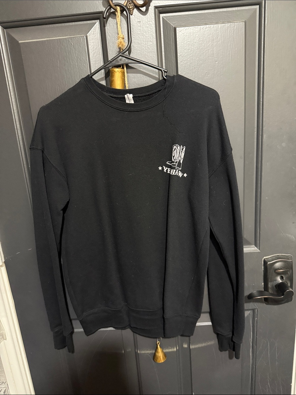 Black Graphic Crewneck Sweater - Unbranded